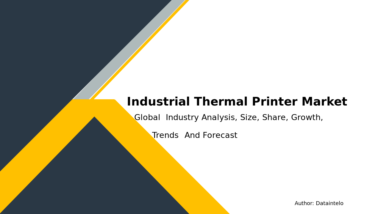 Industrial Thermal Printer Market Report | Global Forecast From 2025 To 2033
